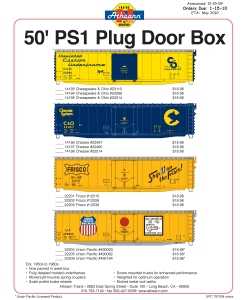 Athearn 50' PS! Plug Door Boxcars